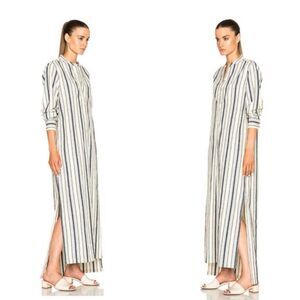 Nili Lotan Women Size S Tangier Galabia Gauze Maxi Shirt Dress Resort Beach Boho